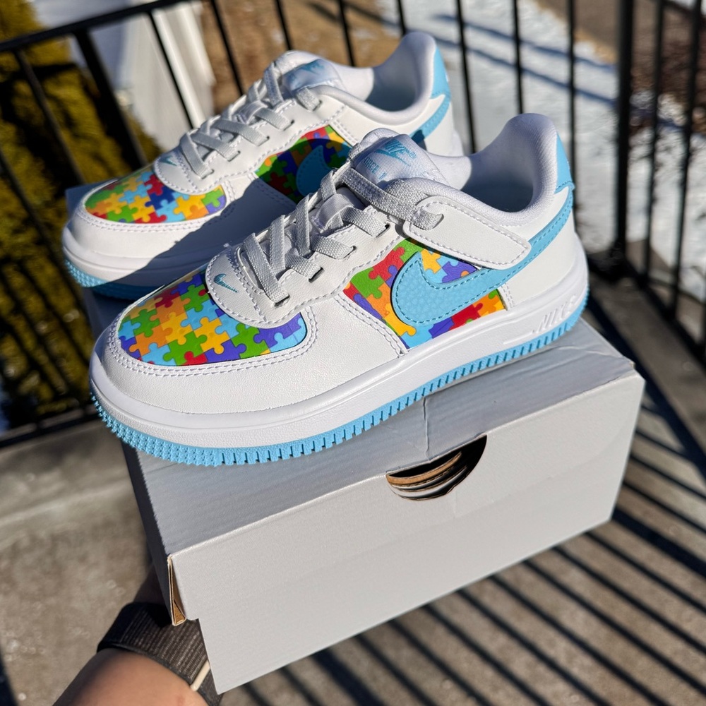 Brand new Nike autism awareness shoes (customizable)